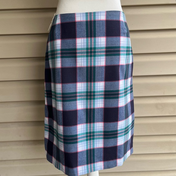 •Talbots• NWT Wool Blend Plaid Skirt  - Size 10 - Picture 6 of 10
